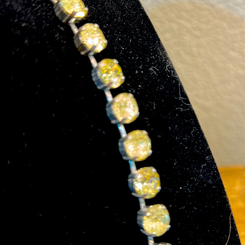 Sabika Swarovski Elegant Gold Crystal Necklace New - Picture 3 of 4